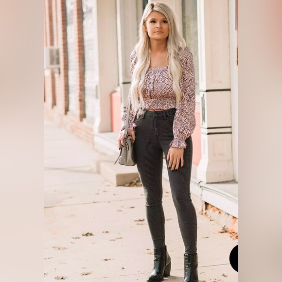 Pinstripe Kancan Ankle Skinny Jeans - Picture 3 of 7